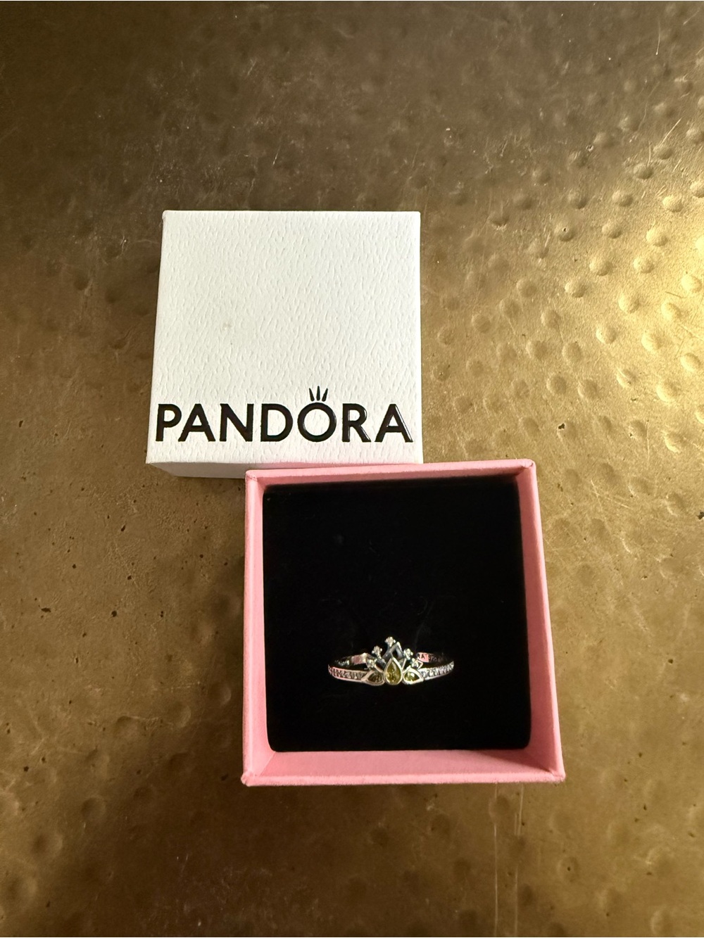 Pandora Disney Princess Tiana Tiara Ring , size 7.5